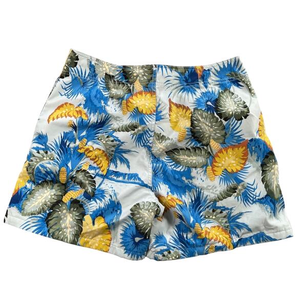 Nautica Swim Trunks Men 34 Leaf Hawaiian Island Tropical Print 5.5" Inseam - Picture 2 of 14